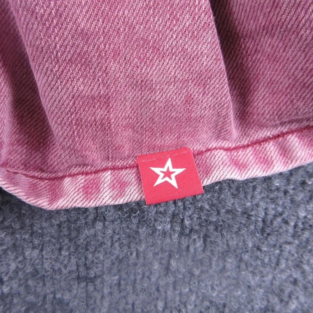 Gap American Girl Skirt Girls 10 Pink Denim Pleated Adjustable‎ Snap Waist